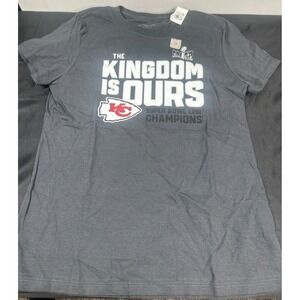 Nike Super Bowl 58 T-Shirt‎ Women's L Red Chiefs Kingdom Champions New